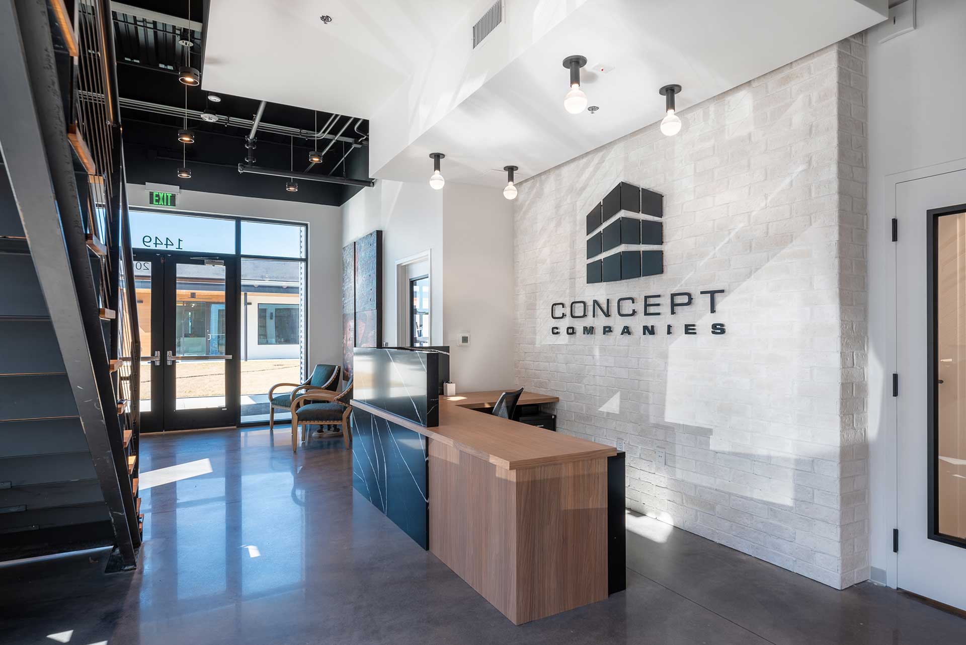 front desk at Concept Companies.